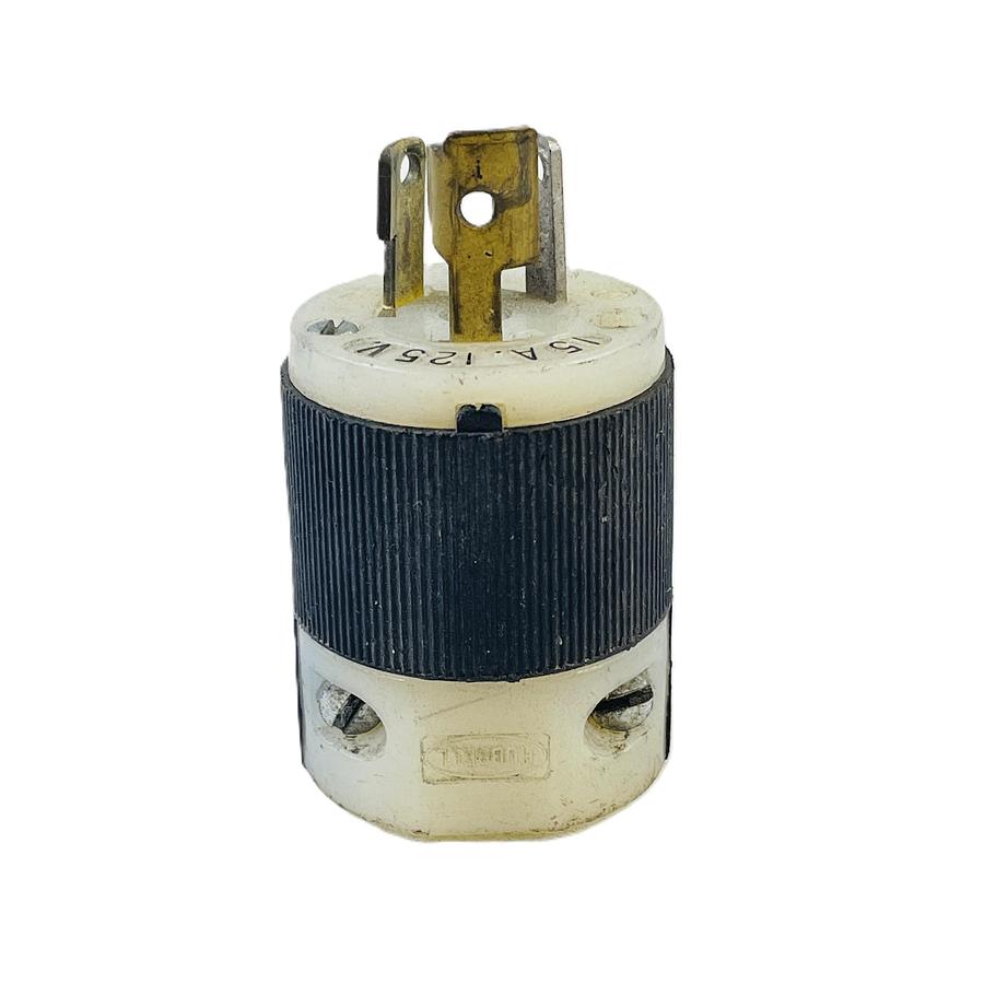 Used HUBBELL HBL4720C TWIST-LOCK MALE PLUG 15A 125V HEAVY DUTY INDUSTRIAL