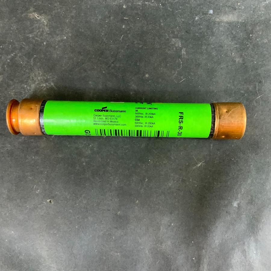 Used BUSSMANN FUSETRON FRS-R-30 DUAL ELEMENT TIME DELAY FUSE ($10 OBO)