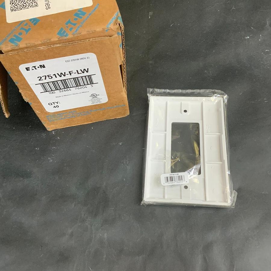 EATON 2715W-F-LW WALLPLATE - BOX OF 40 ($55 OBO)