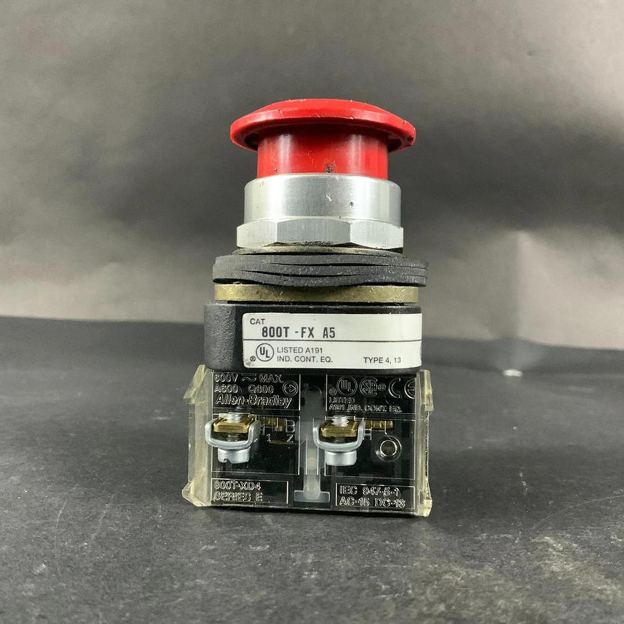 Used ALLEN BRADLEY 800T-FX A5 RED NON-ILLUMINATED PUSH BUTTON ($70 OBO)