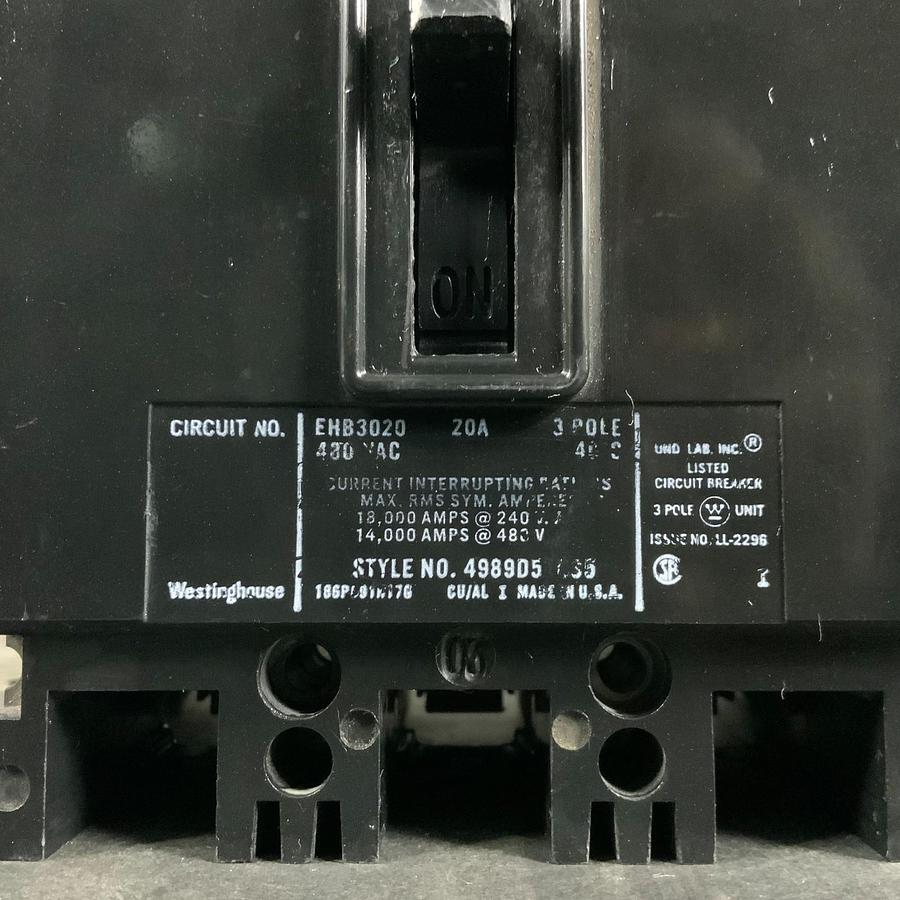 Used WESTINGHOUSE EHB3020 CIRCUIT BREAKER ($30 OBO)