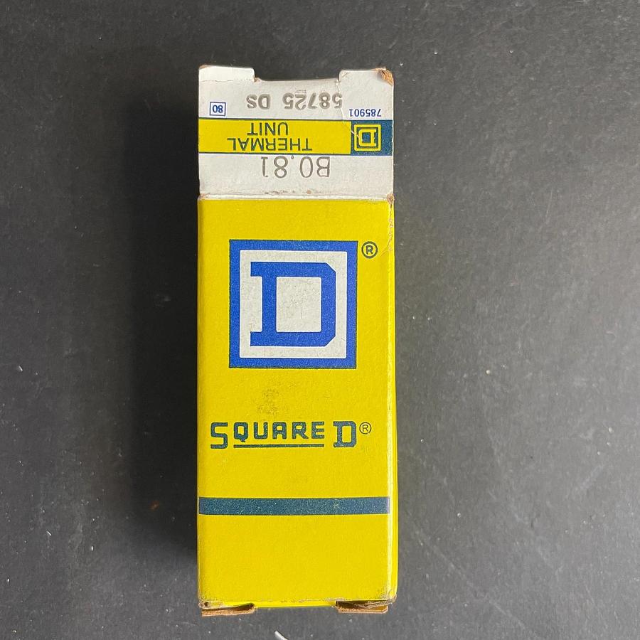 Used SQUARE D B081 THERMAL OVERLOAD RELAY UNIT CLASS 20 OEM USA
