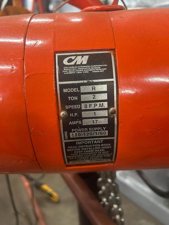 Refurbished CM LODESTAR 2 TON CHAIN HOIST ($2,750 OBO)