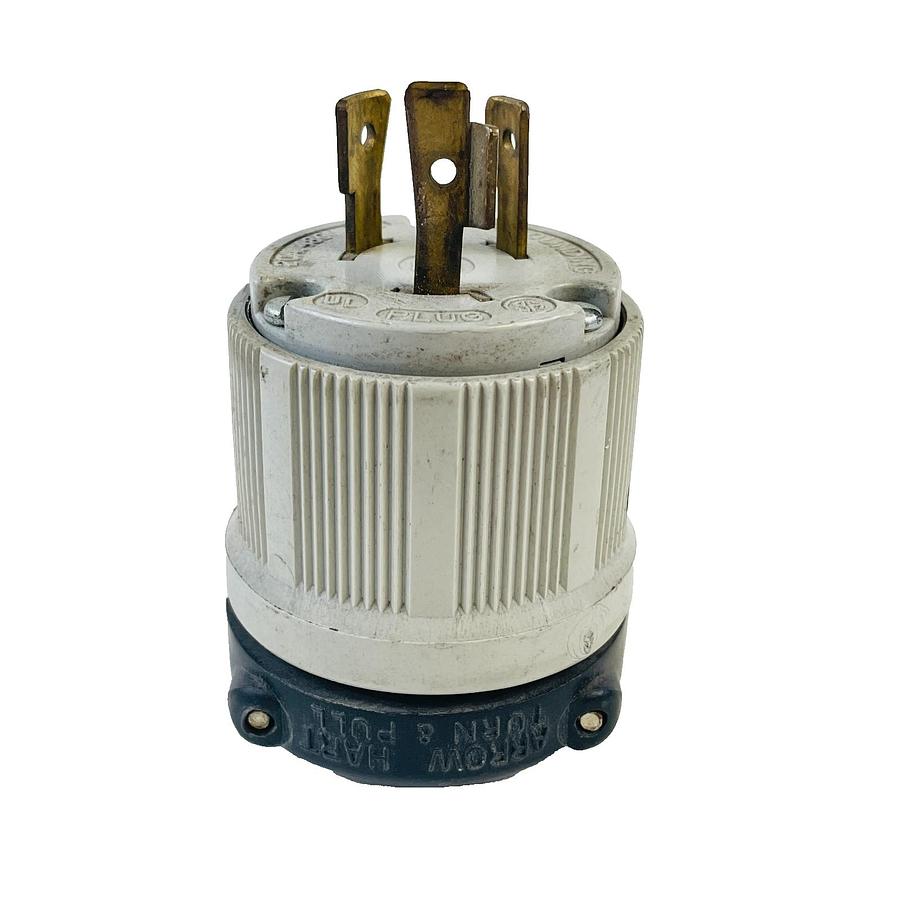 Used ARROW HART 6232 TWIST LOCK MALE PLUG 20A 480VAC REFURBISHED EXCELLENT