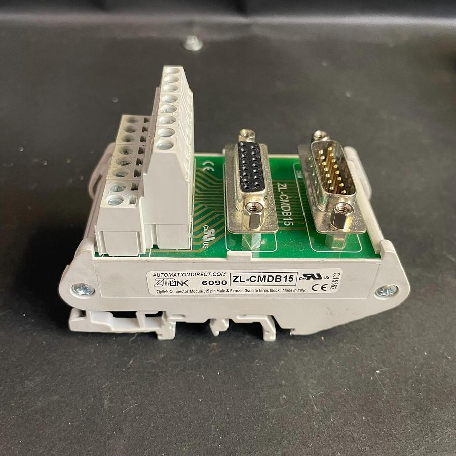 Used ZIPLINK ZL-CMDB15 CONNECTOR MOD 15-PIN MALE&FEMALE D-SUB TERMINAL BLOCK OEM PART