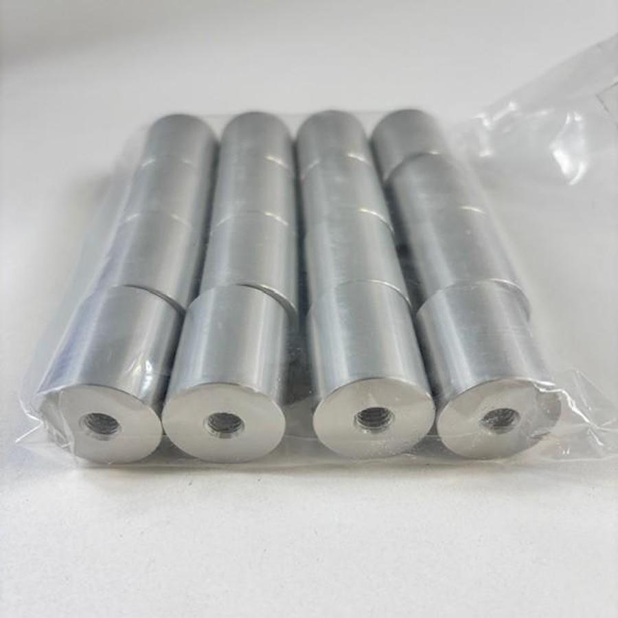 Used 5M-2915 THREADED ALUMINUM SPACERS 16PCS