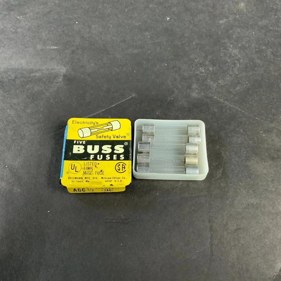 BUSSMANN AGC - 1/2 (3AG) - SET OF 5 ($6.50 OBO)
