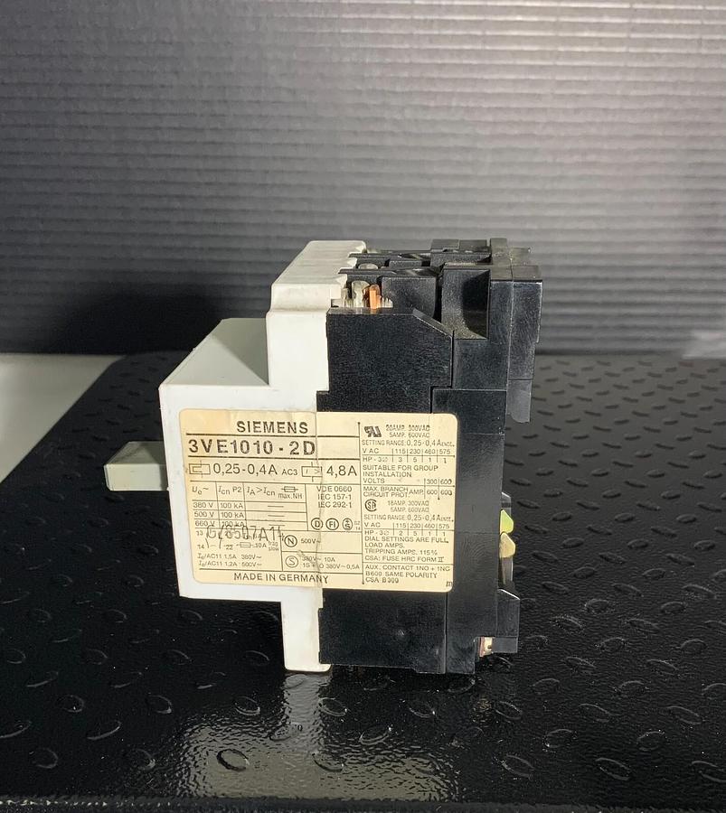Used SIEMENS 3VE1010-2D ($49.99/EACH OBO)