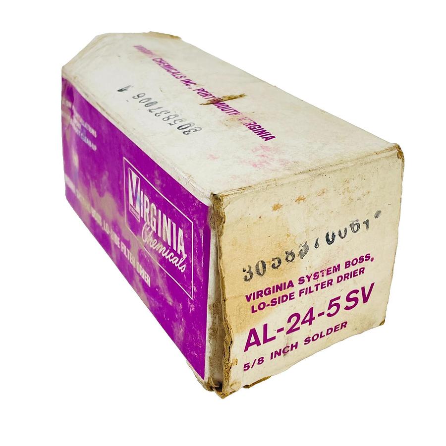 Used VIRGINIA AL-24-5SV LO-SIDE FILTER DRIER 5/8 INCH SOLDER NEW OPEN BOX
