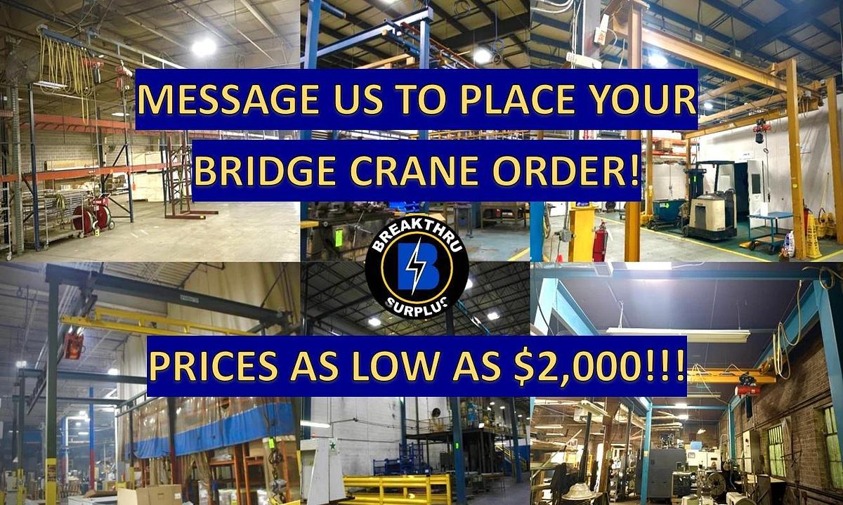 Refurbished ANY Bridge Crane/Mono-Crane, CUSTOMIZED - message to place your order!