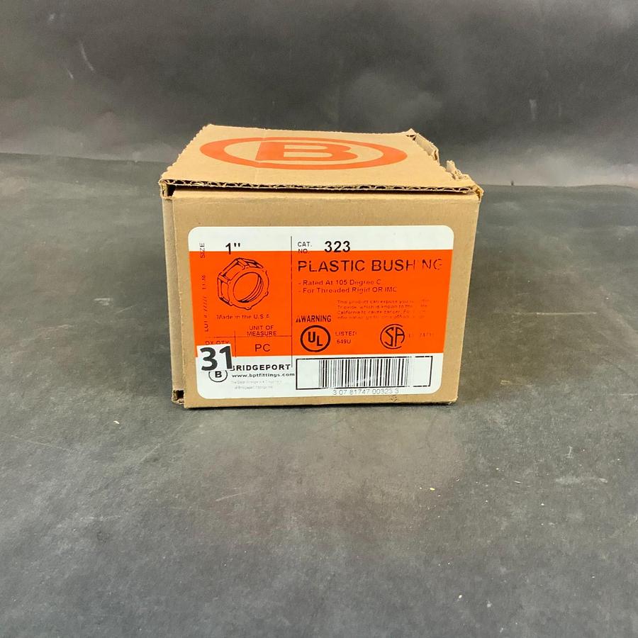 BRIDGEPORT 323 1” PLASTIC BUSHING - BOX OF 31 ($10 OBO)
