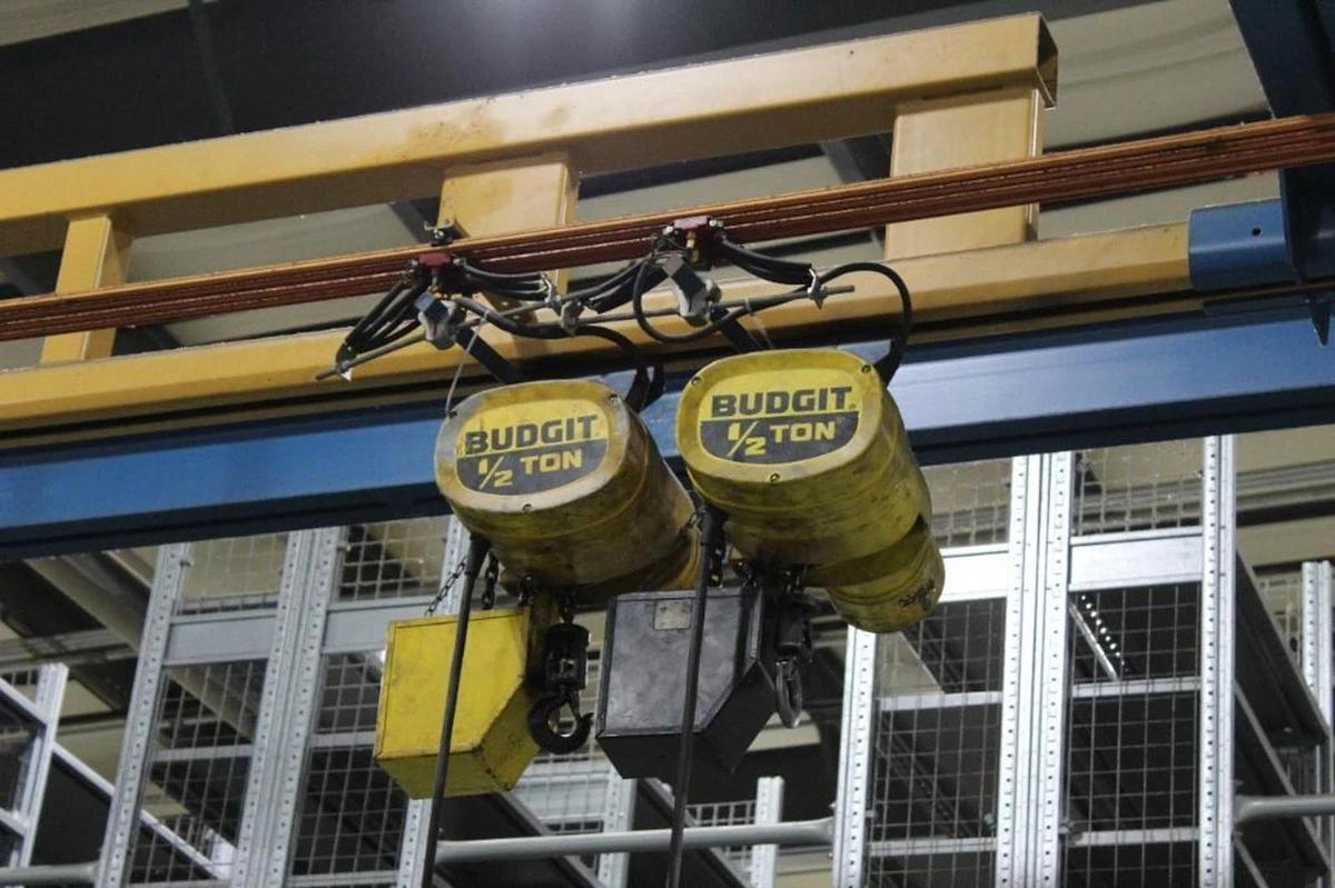 Refurbished Gorbel Crane 40'x35'x12' 2 Runways & 4-500Lb Electric Chain Hoists (BEST OFFER!)