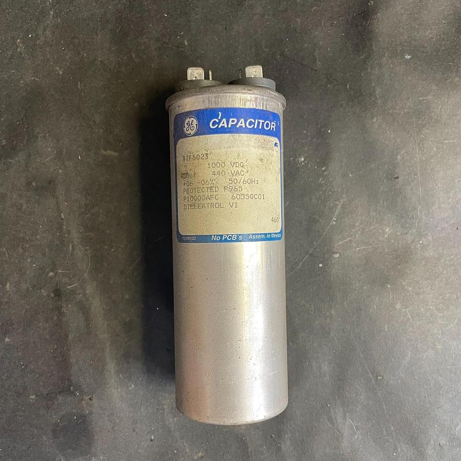 Used GENERAL ELECTRIC 97F5023 DIELEKTROL CAPACITOR