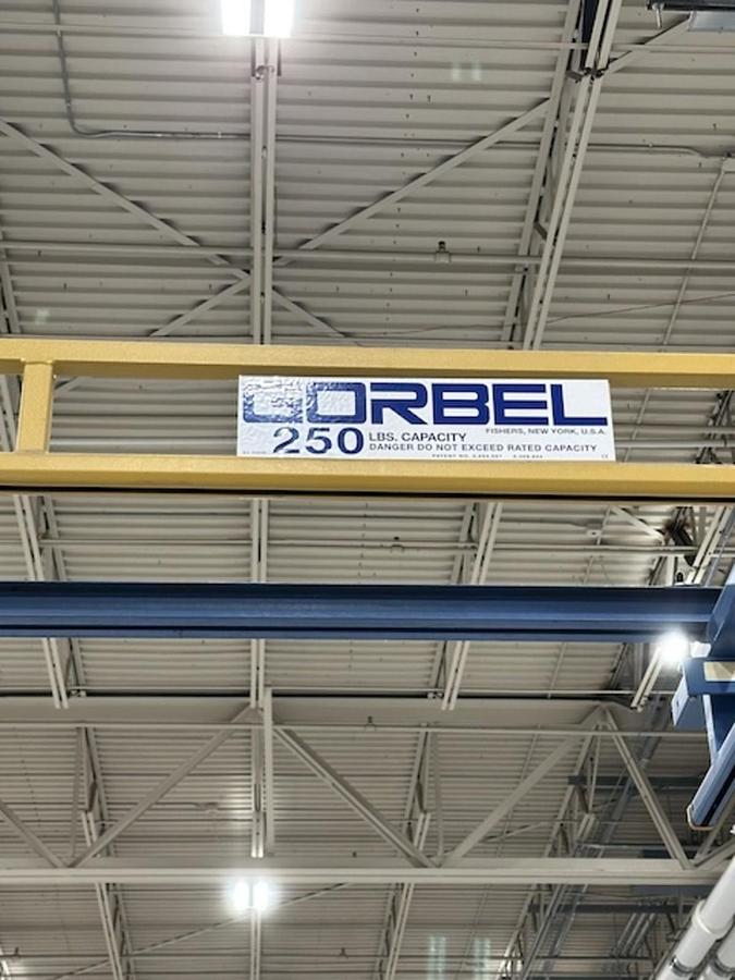 Used Bridge Crane-Gorbel 250lb CAP-44'-10"L x 20'-6 1/2"W x 11'-6"H (Ready to Ship!)