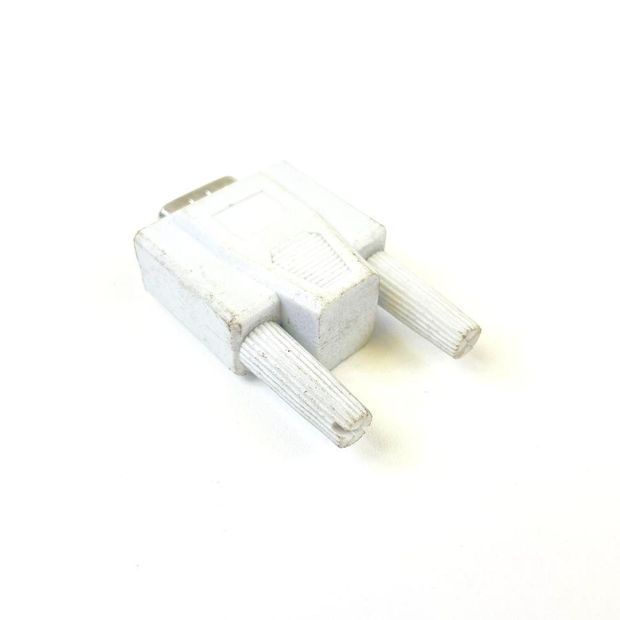 Used MALE SERIAL PORT LOOPBACK WHITE TEST CONNECTOR ADAPTER INDUSTRIAL COMPUTER EQUIP