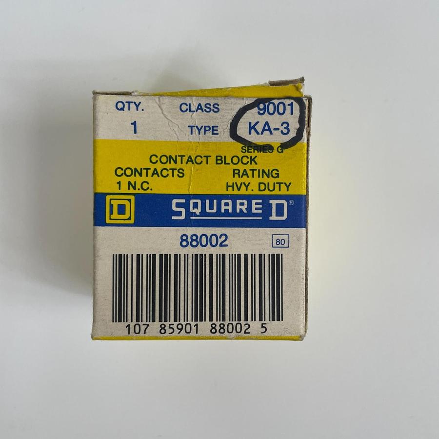 Used SQUARE D 9001KA3 SERIES G CONTACT BLOCK HEAVY DUTY 600VAC PUSH BUTTON OEM