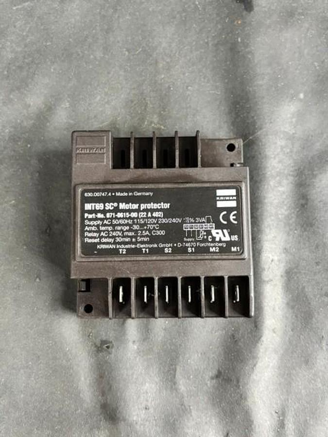 Used KRIWAN 071-0615-00 INT69 SC MOTOR PROTECTOR