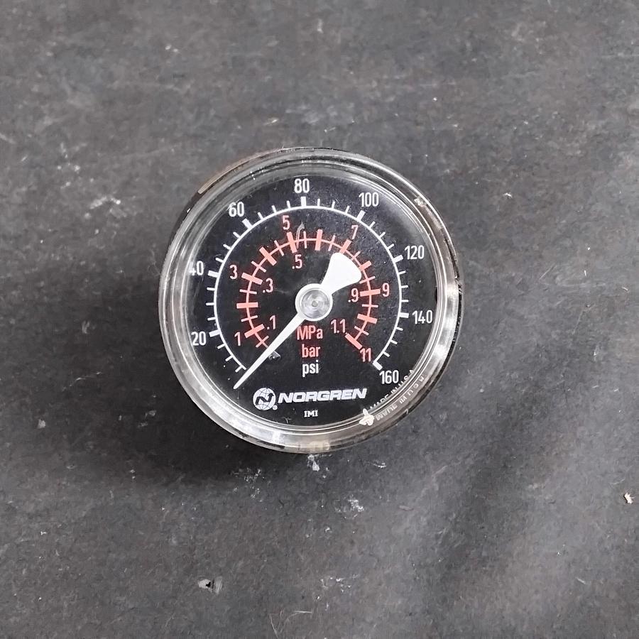 Used NORGREN 18-015-209 PRESSURE GAUGE 0-160 PSI ($10 OBO)