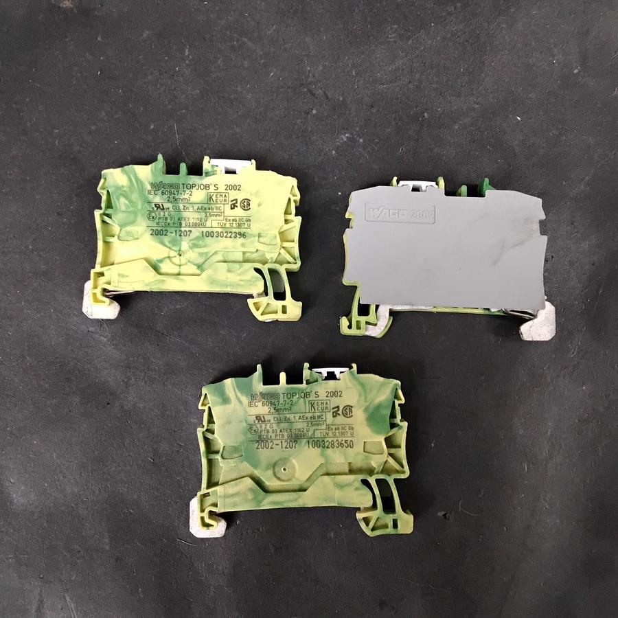 Used WAGO 2002-1207 TERMINAL BLOCKS - GROUP OF 4 ($14 OBO)