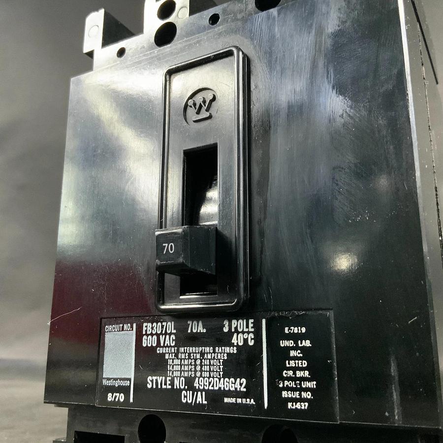 Used WESTINGHOUSE FB3070L CIRCUIT BREAKER ($45 OBO)
