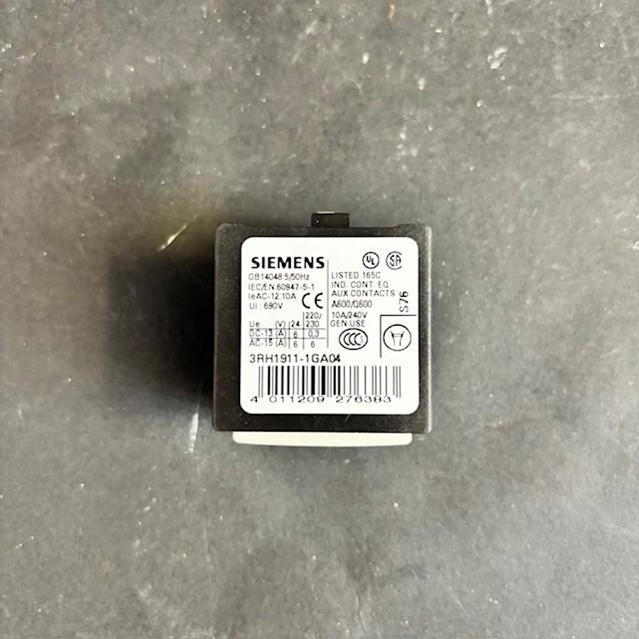 Used SIEMENS 3RH1911-1GA04 AUXILIARY CONTACT BLOCK
