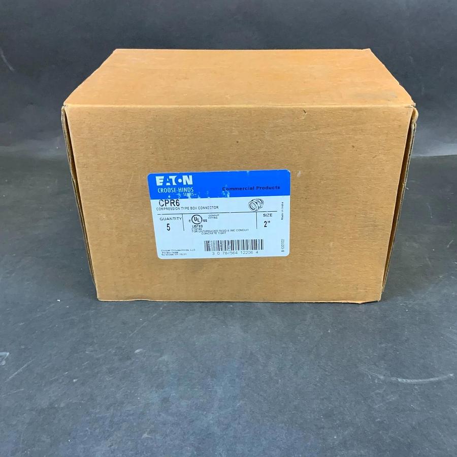 EATON CPR6 2” COMPRESSION TYPE BOX CONNECTOR - BOX OF 5 ($65 OBO)