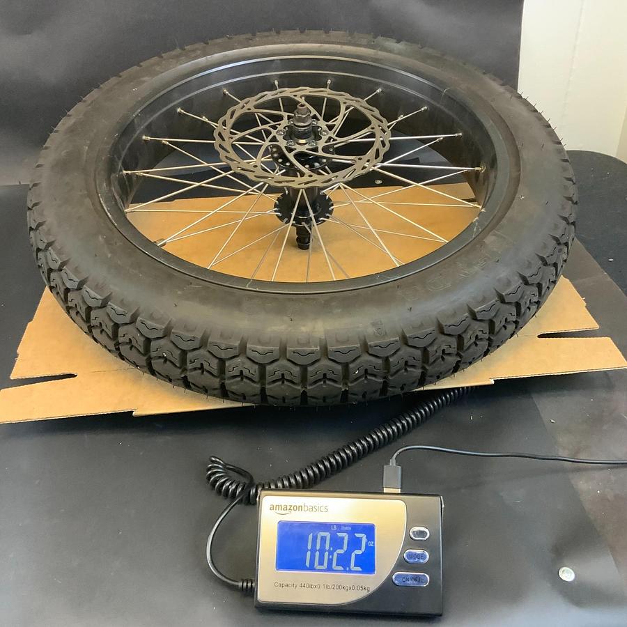 Used KENDA K-272 E-16-402 3.00-16 FULL FRONT WHEEL WITH ROTOR FOR E-BIKE ($60 OBO)