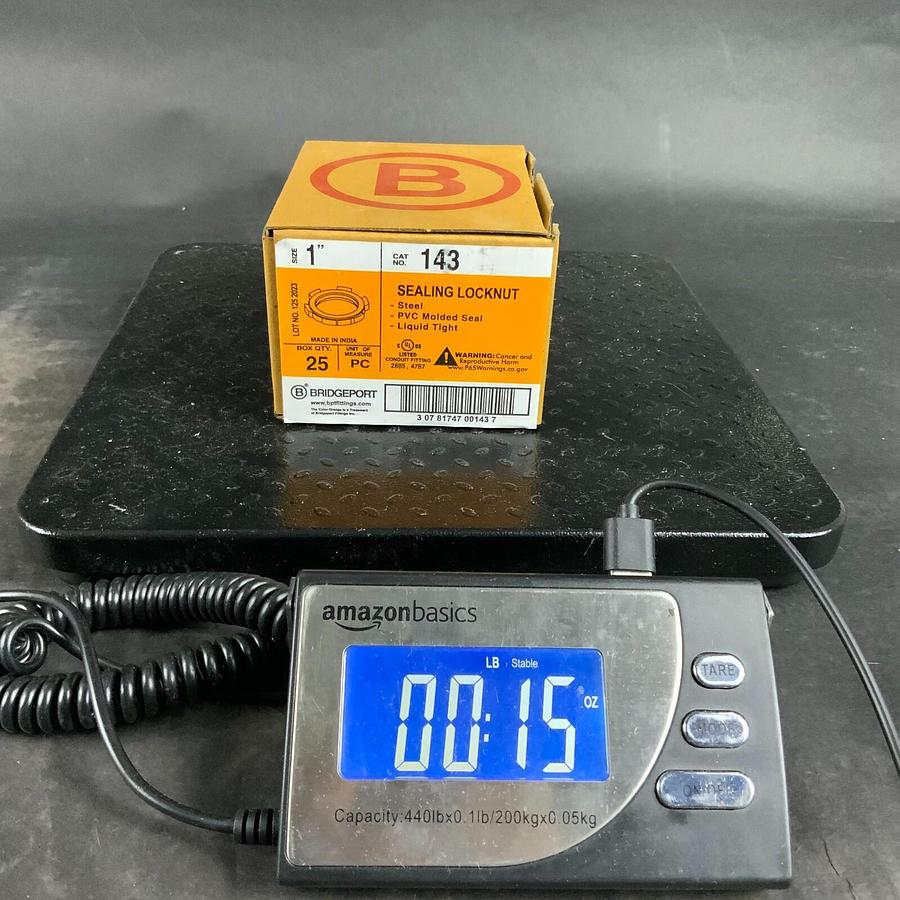 Used BRIDGEPORT 1” 143 SEALING LOCKNUT - SET OF 25 ($45 OBO)