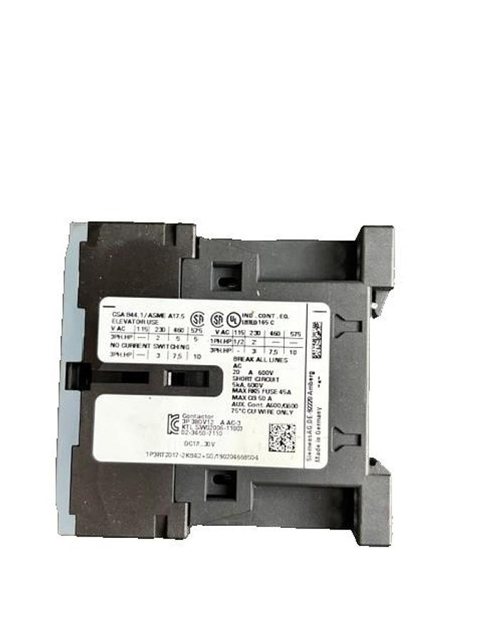 Used SIEMENS 3RT2017-2KB42 POWER CONTACTOR
