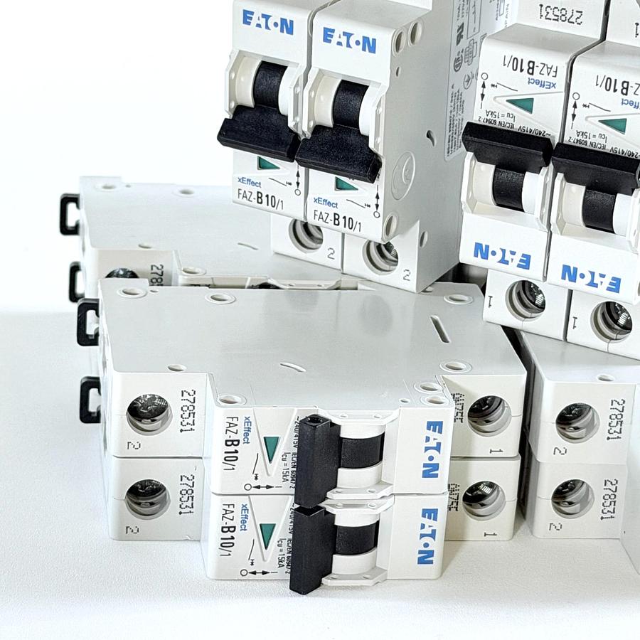 LOT OF 12 EATON FAZ-B10/1 278531 10A 1 POLE MINIATURE CIRCUIT BREAKER | NEW |