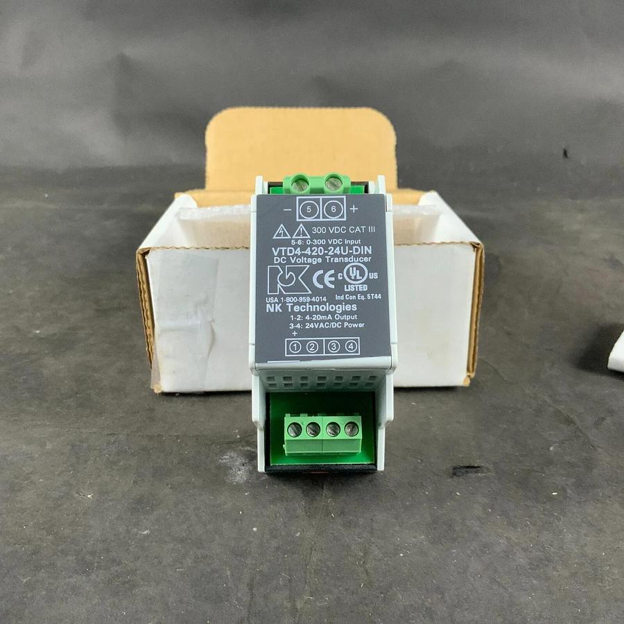 NK TECHNOLOGIES VTD4-420-24U-DIN DC VOLTAGE TRANSDUCER ($150 OBO)