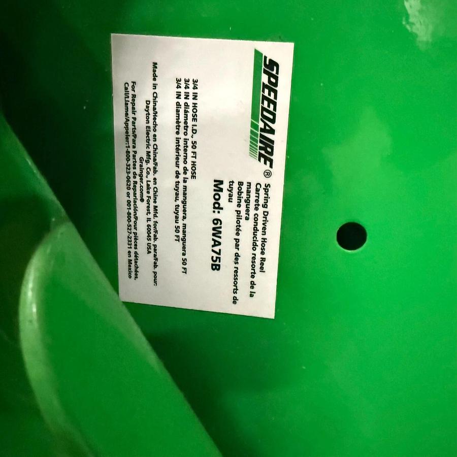 Used SPEEDAIRE 6WA75 SPRING RETURN HOSE REEL 50 FT ($500 OBO)