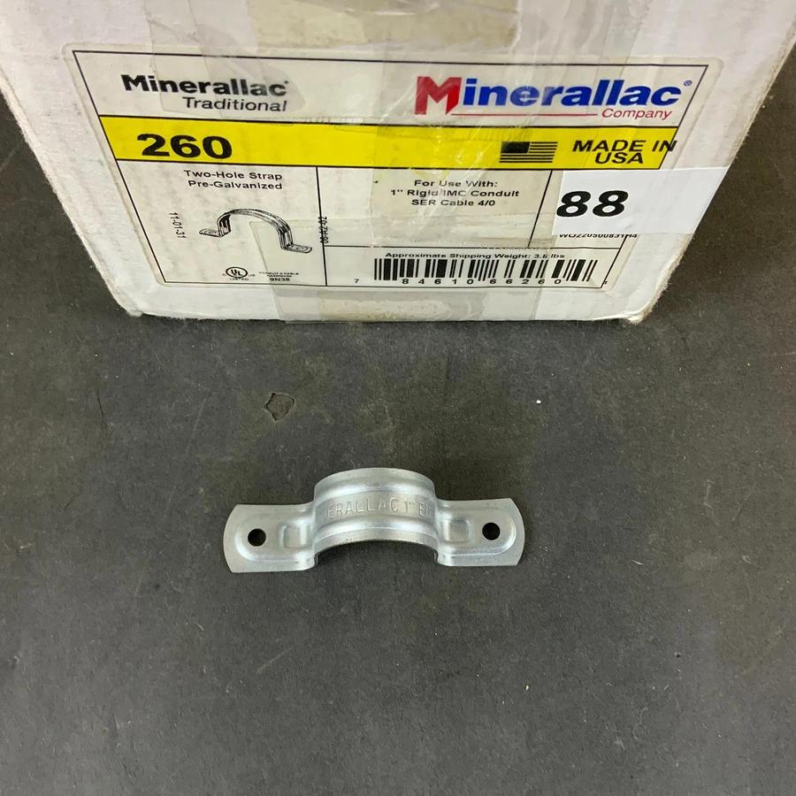 MINERALLAC 260 1” TWO-HOLE STRAP - BOX OF 88 ($20 OBO)