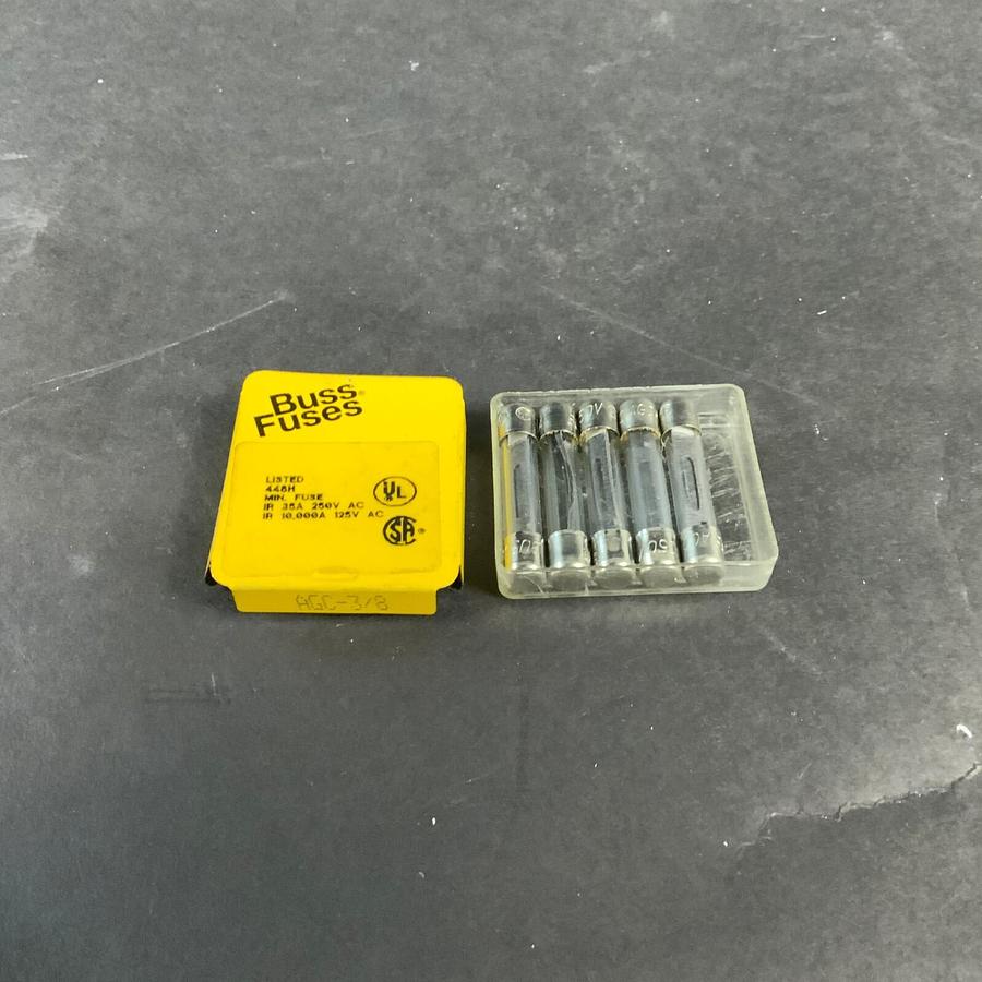 BUSSMANN AGC-3/8 FUSE - SET OF 5 ($6.50 OBO)