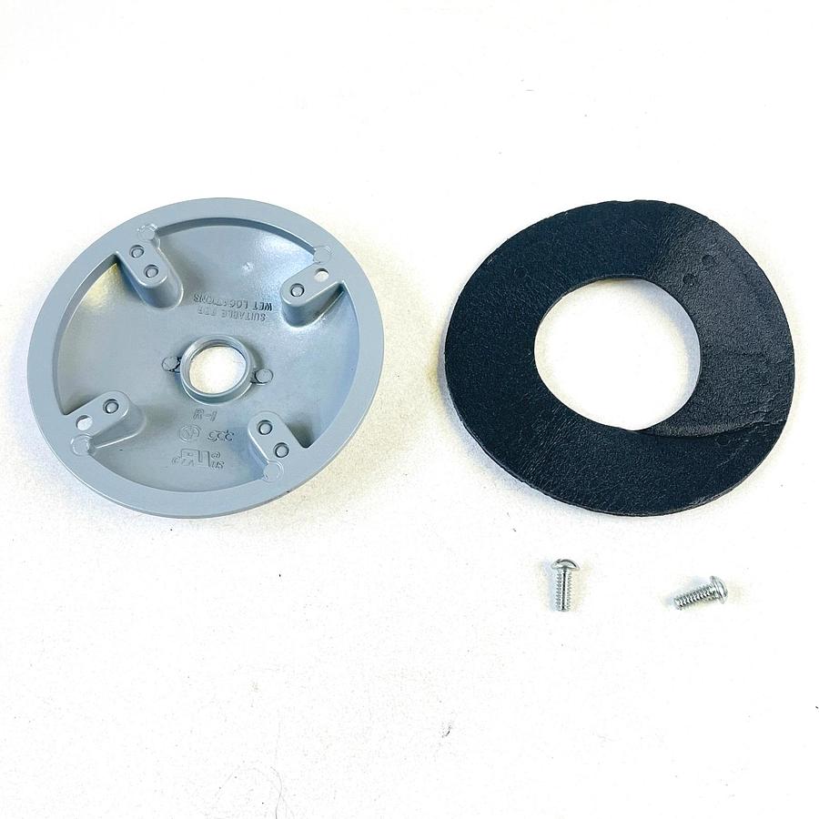 Used STONCO 2A ROUND WEATHERPROOF OUTLET BOX COVER PLATES 1-HOLE 1/2" GRAY (7)