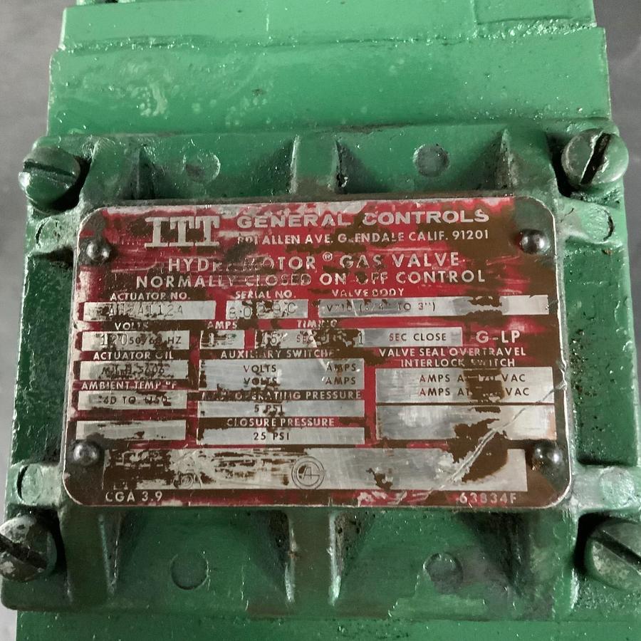 Used ITT AH2A112A HYDRAMOTOR GAS VALVE ($400 OBO)