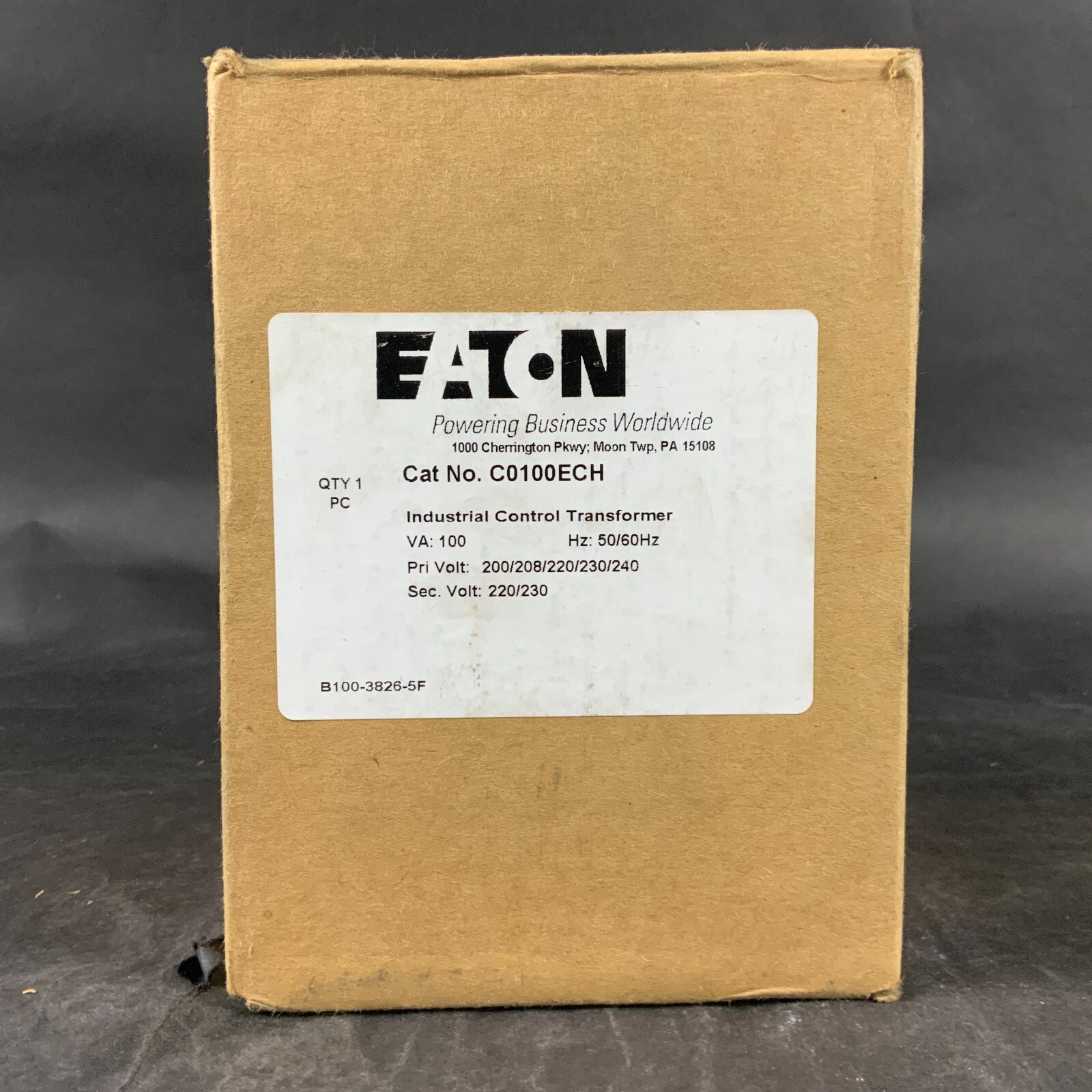 EATON C0100ECH INDUSTRIAL CONTROL TRANSFORMER ($170 OBO)