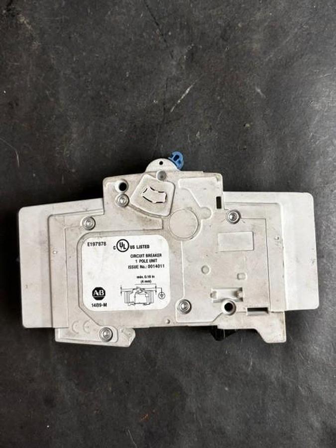 Used ALLEN BRADLEY 1489-M CIRCUIT BREAKER 1-POLE ($13 OBO)