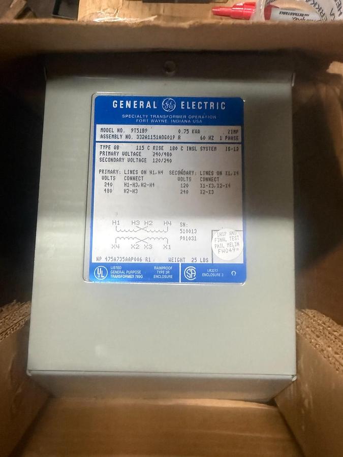 GENERAL ELECTRIC 9T51B9 TRANSFORMER