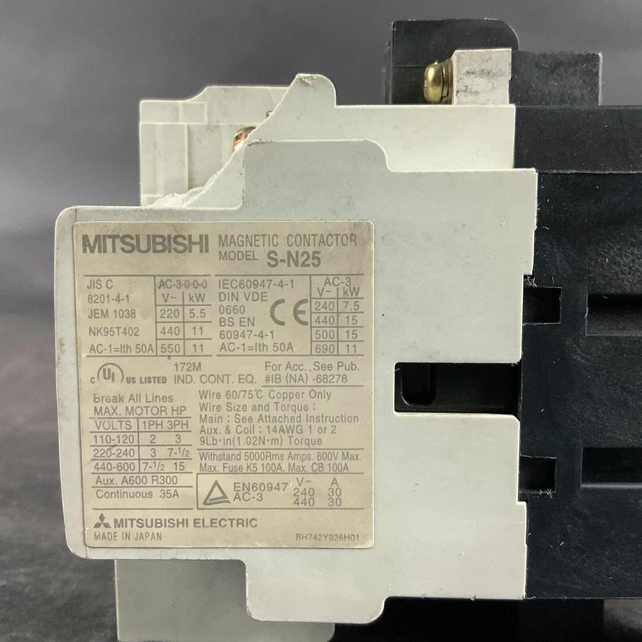 Used MITSUBISHI S-N25 240V CONTACTOR ($40 OBO)
