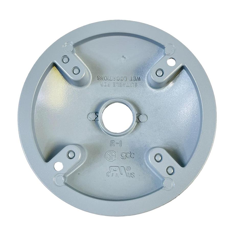 Used STONCO 2A ROUND WEATHERPROOF OUTLET BOX COVER PLATES 1-HOLE 1/2" GRAY (7)