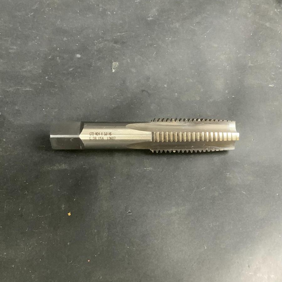 Used GREENFIELD GTD L0607 M24X3.0 HSS 4-FLUTE TAPER TAP ($30 OBO)