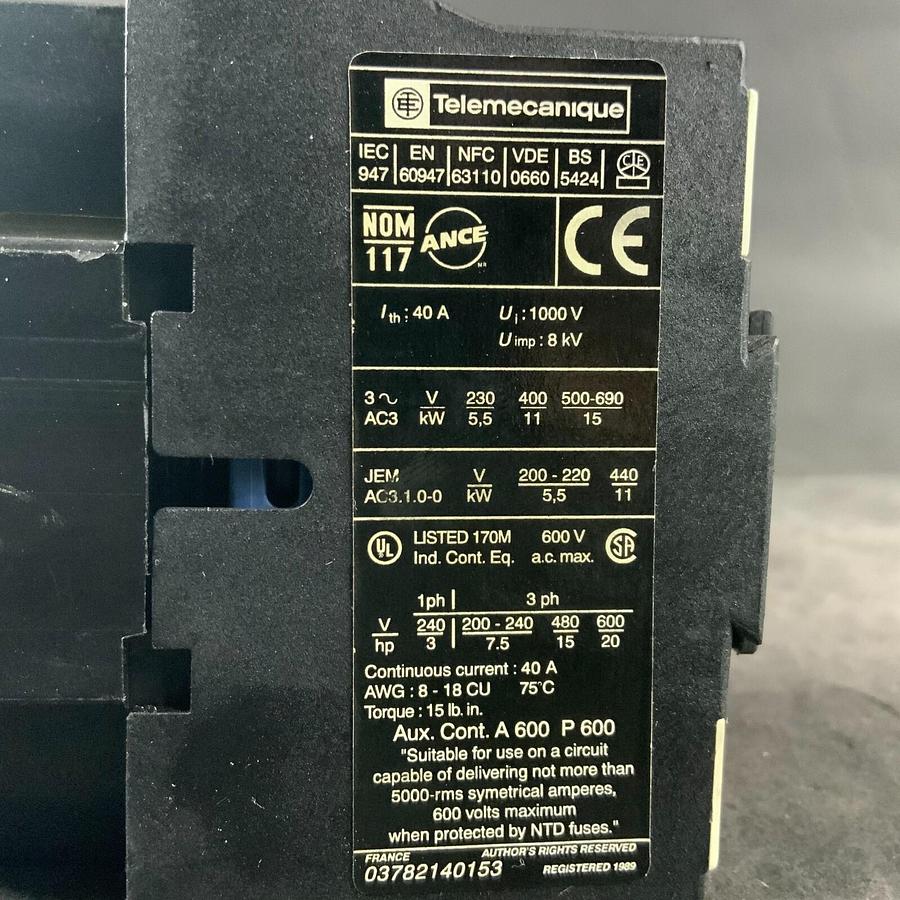 Used TELEMECANIQUE LP1D2510 CONTACTOR ($65 OBO)