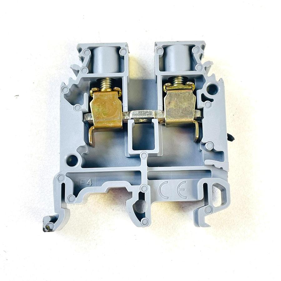 Used ENTRELEC M6/8 5118 FEED THROUGH DIN RAIL TERMINAL BLOCK 50A 600V 8AWG GRAY
