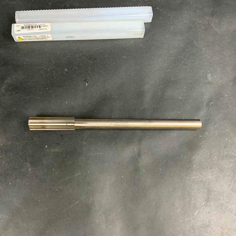 Used APT A208778 NAS897-A 0.6870” HSS 8-FLUTE STRAIGHT CHUCKING REAMER ($28 OBO)