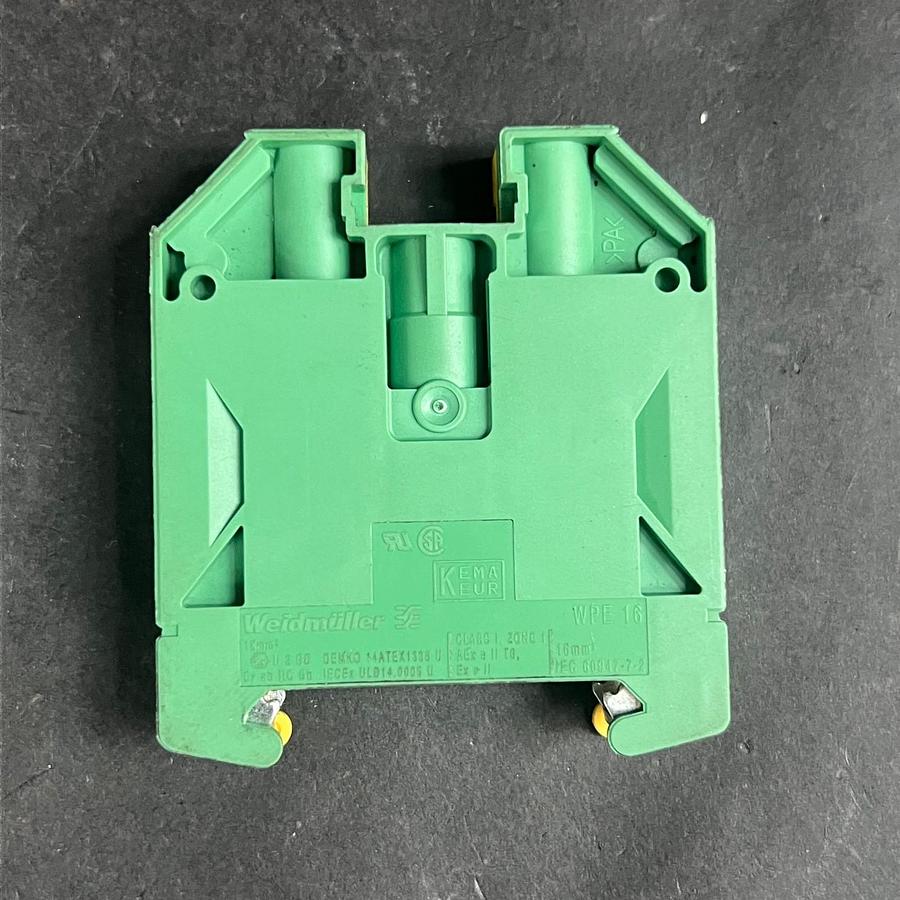 Used WEIDMULLER WPE 16 TERMINAL BLOCK ($5 OBO)