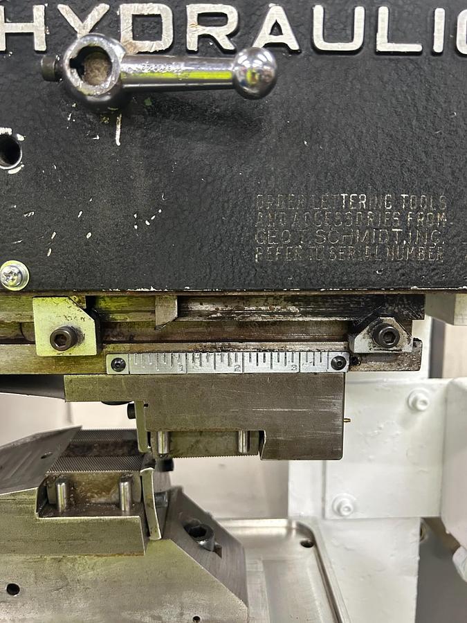 Used Schmidt Hydraulic Marking Machine Model #365 ($5,500 OBO)