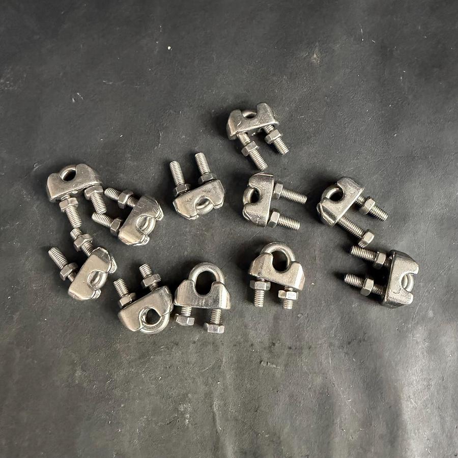 Used MSC 3/16” WIRE SS ROPE GRIP - LOT OF 11