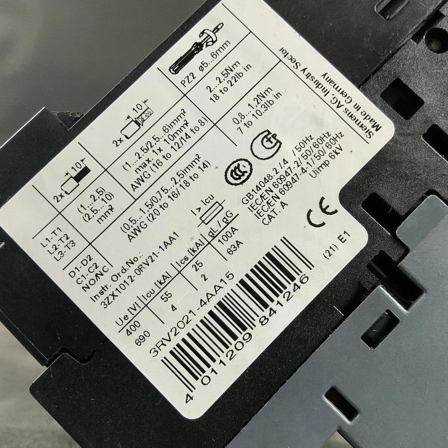 Used SIEMENS 3RV2021-4AA15 SIRIUS CIRCUIT BREAKER ($25 OBO)