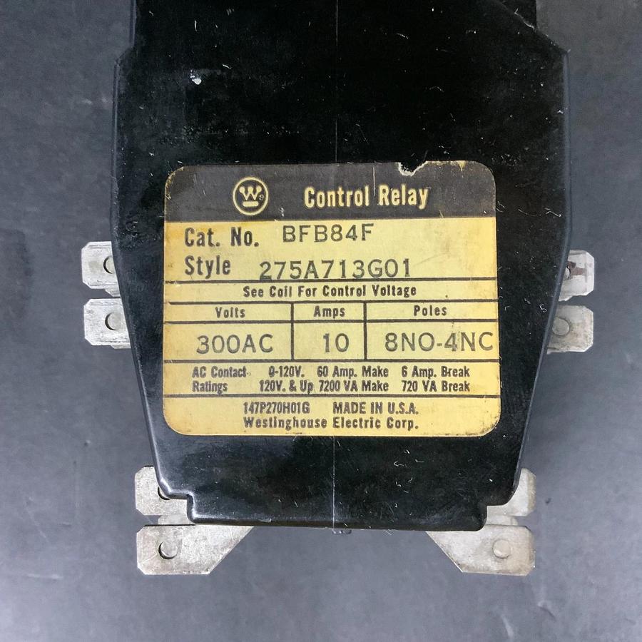 Used WESTINGHOUSE BFB84F CONTROL RELAY ($25 OBO)
